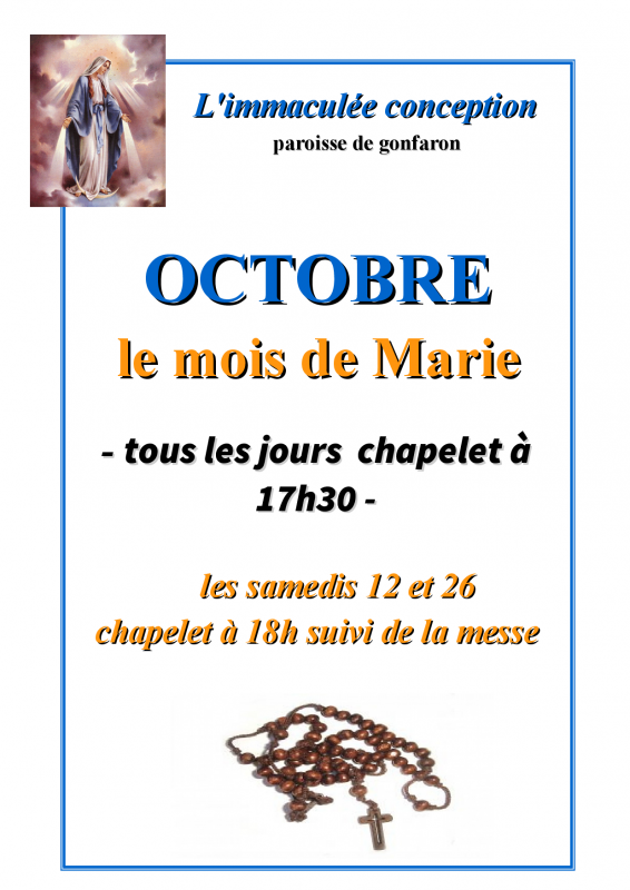 annonce horaire des messes octobre
