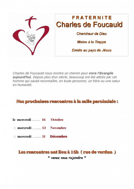 réunion Charles de Foucaud