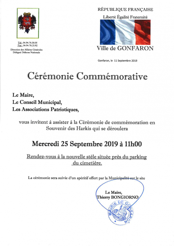 cérémonie harkis