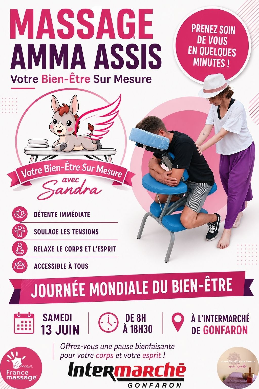 STAND MASSAGE AMMA VOTRE BIEN ETRE SUR MESURE AVEC SANDRA PEYRIER A INTERMARCHE GONFARON.png